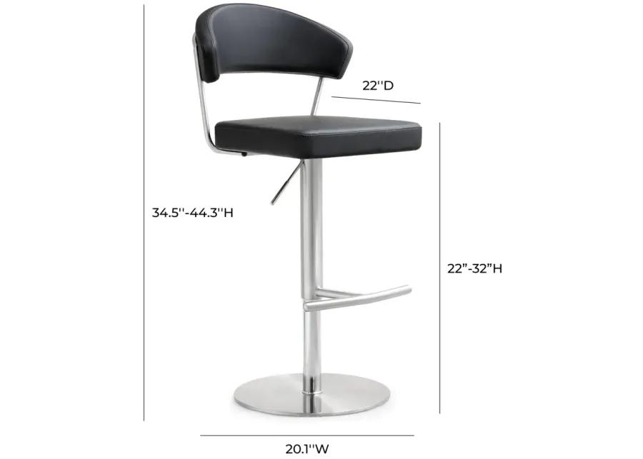 cosmo black stainless steel barstool