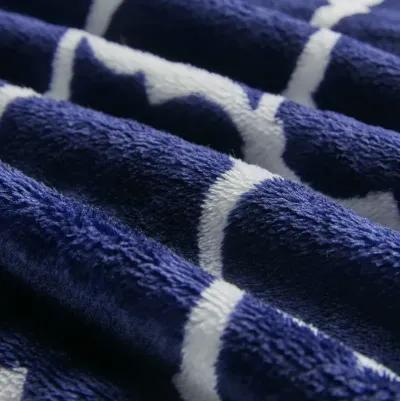 Madison Park Ogee Navy Oversized Throw