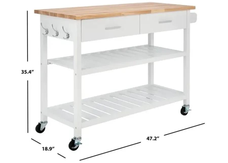 Kiko 2 Drawer 2 Shelf Kitchen Cart