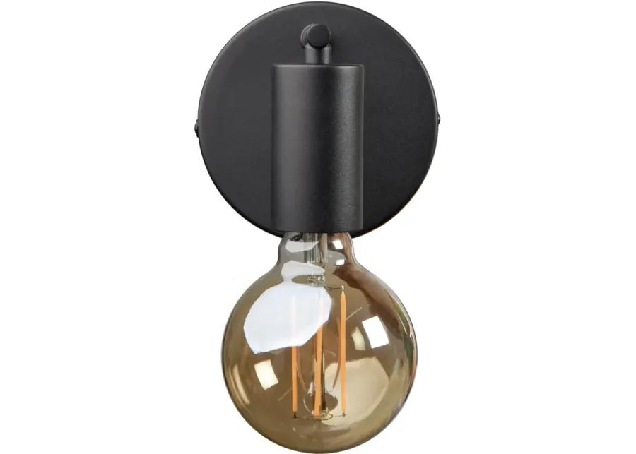 Think Black Steel Wall Sconce