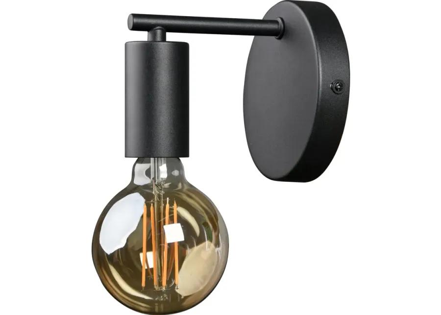 Think Black Steel Wall Sconce