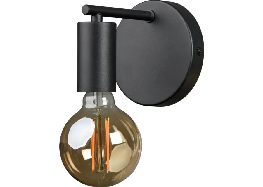 Think Black Steel Wall Sconce