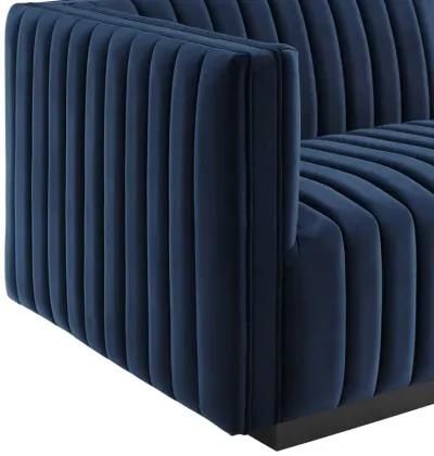 Conjure Channel Tufted Performance Velvet Left-Arm Chair