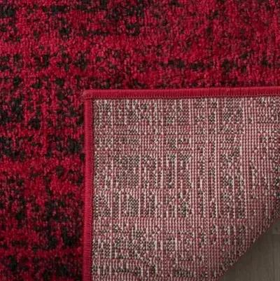 Adirondack Contemporary Red / Black 2'-6" X 18' Powerloomed Rug