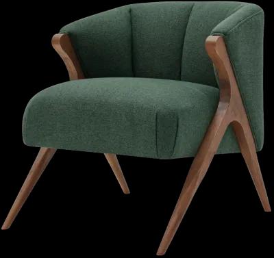 florence fabric accent chair brown legs, havana green