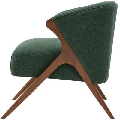 florence fabric accent chair brown legs, havana green