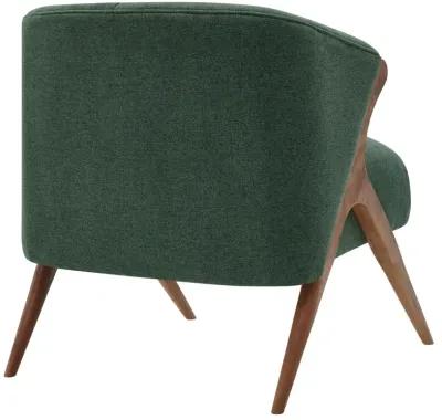 florence fabric accent chair brown legs, havana green