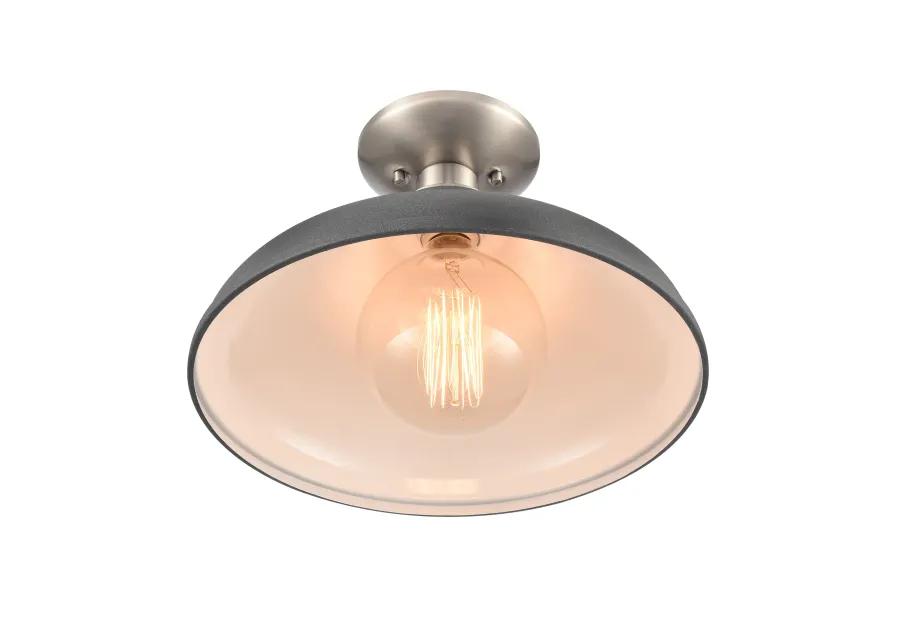 Grenville 13'' Wide 1-Light Semi Flush Mount - Brushed Nickel