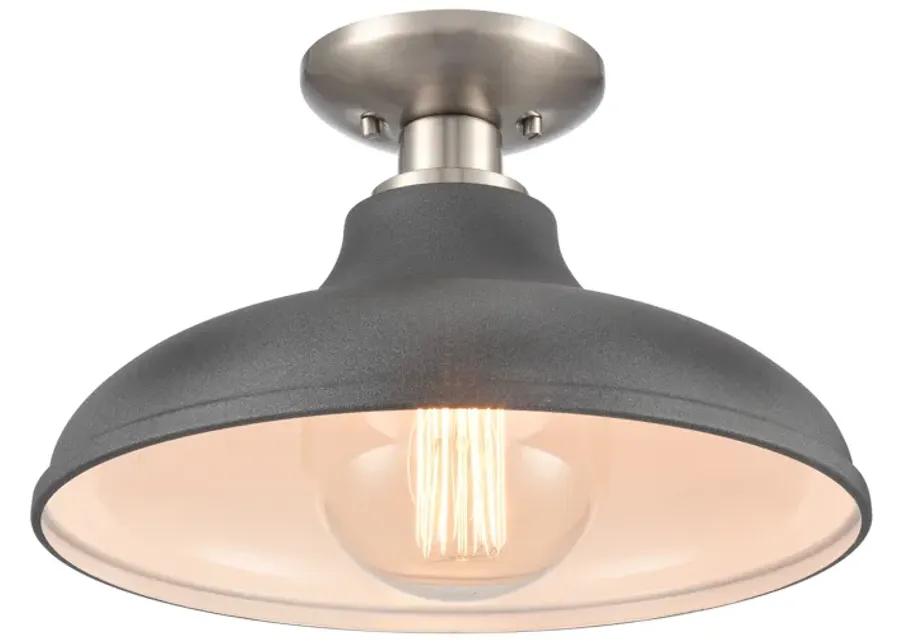 Grenville 13'' Wide 1-Light Semi Flush Mount - Brushed Nickel