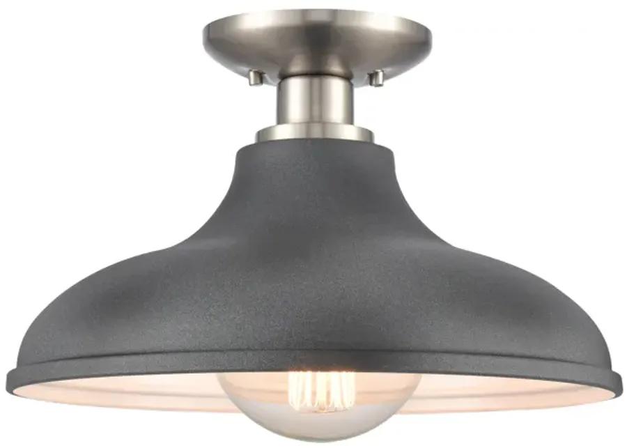 Grenville 13'' Wide 1-Light Semi Flush Mount - Brushed Nickel