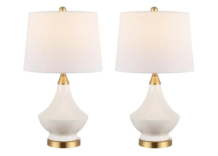 MARLOWE GLASS TABLE LAMP  - Set of 2