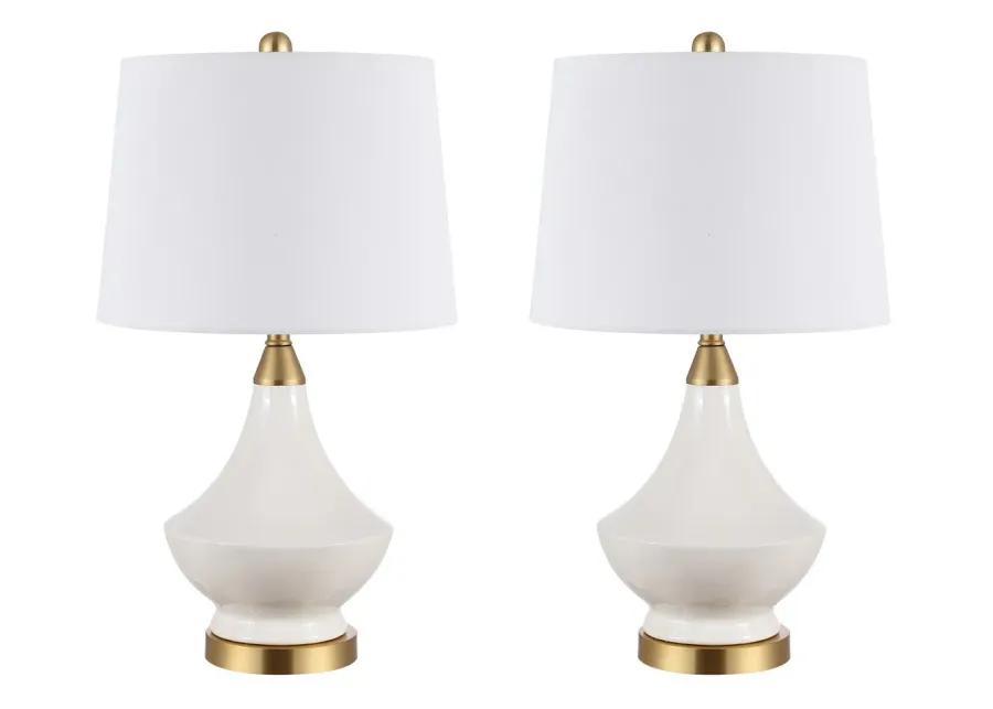 MARLOWE GLASS TABLE LAMP  - Set of 2