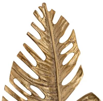 Sago Leaf Dimensional Wall Decor - Antique Gold