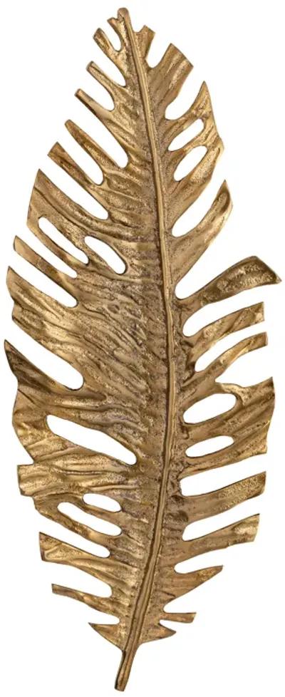 Sago Leaf Dimensional Wall Decor - Antique Gold