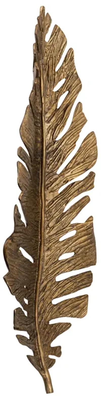 Sago Leaf Dimensional Wall Decor - Antique Gold