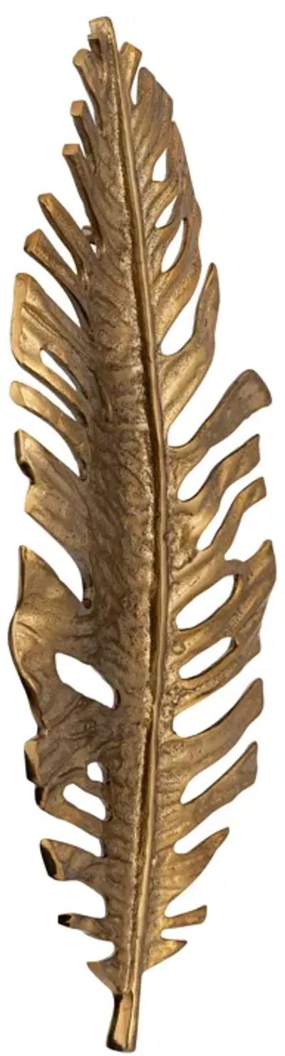 Sago Leaf Dimensional Wall Decor - Antique Gold