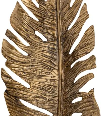 Sago Leaf Dimensional Wall Decor - Antique Gold