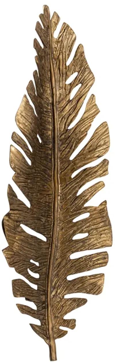 Sago Leaf Dimensional Wall Decor - Antique Gold