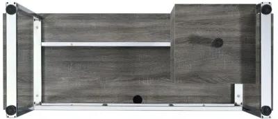 Whitman 4-drawer Writing Desk Weathered Grey