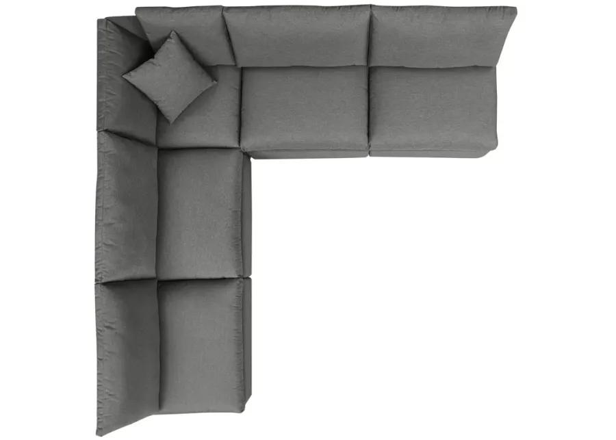 Commix 5-Piece Outdoor Patio Sectional Sofa