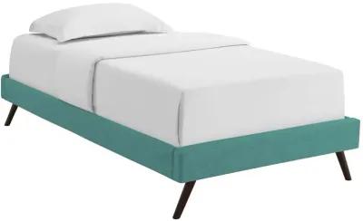 Loryn Twin Fabric Bed Frame with Round Splayed Legs