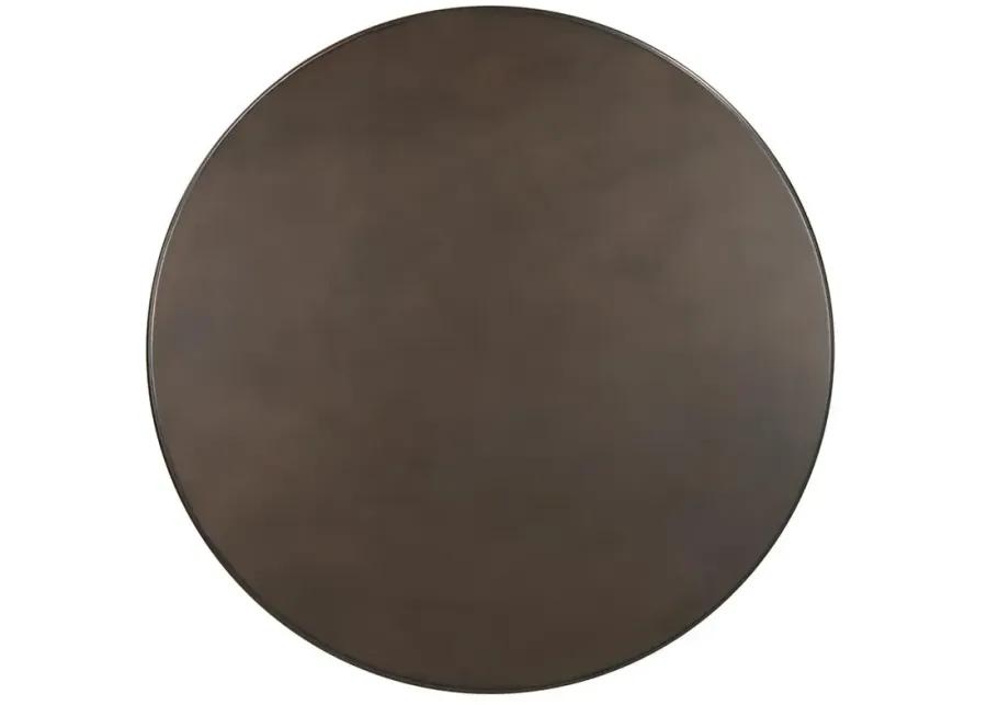 Oswego Round Bar Table Dark Russet and Antique Bronze