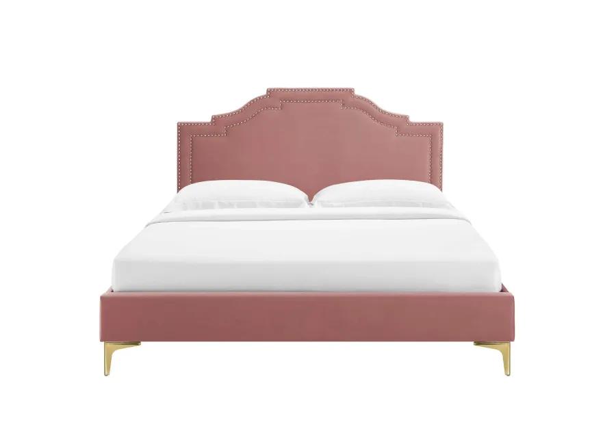 Adelaide Performance Velvet King Platform Bed