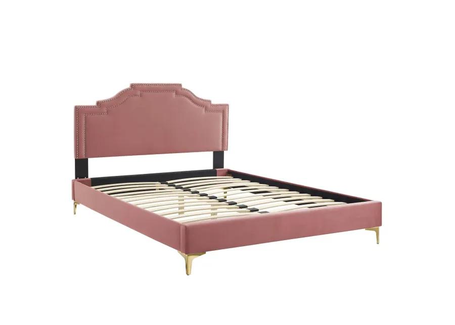 Adelaide Performance Velvet King Platform Bed