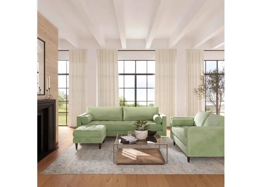 Cave Sage Green Velvet Living Room Set