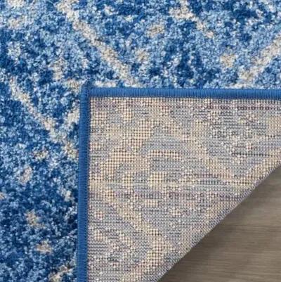 Adirondack Contemporary Silver / Blue 4' X 4' Square Powerloomed Rug