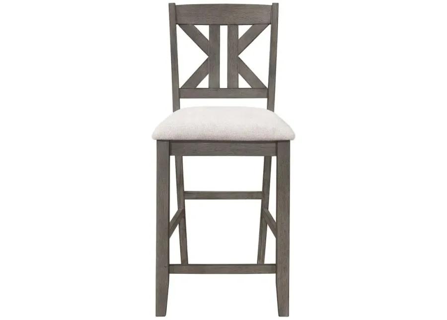 Athens Upholstered Seat Counter Height Stools Light Tan (Set of 2)