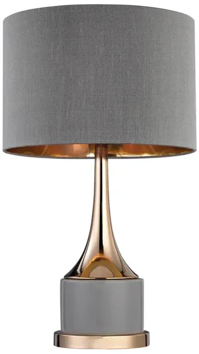 Cone Neck 18.5" High 1-Light Table Lamp - Gray