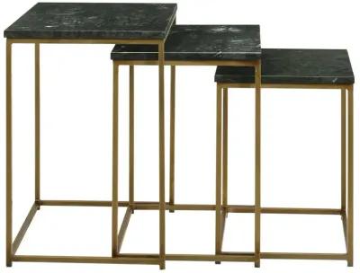 Medora 3-piece Nesting Table with Marble Top