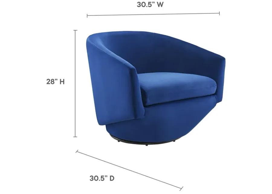 Series Performance Velvet Fabric Swivel Chair