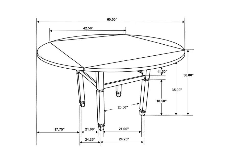 Sarasota Counter Height Table with Shelf Storage Nutmeg and Rustic Cream