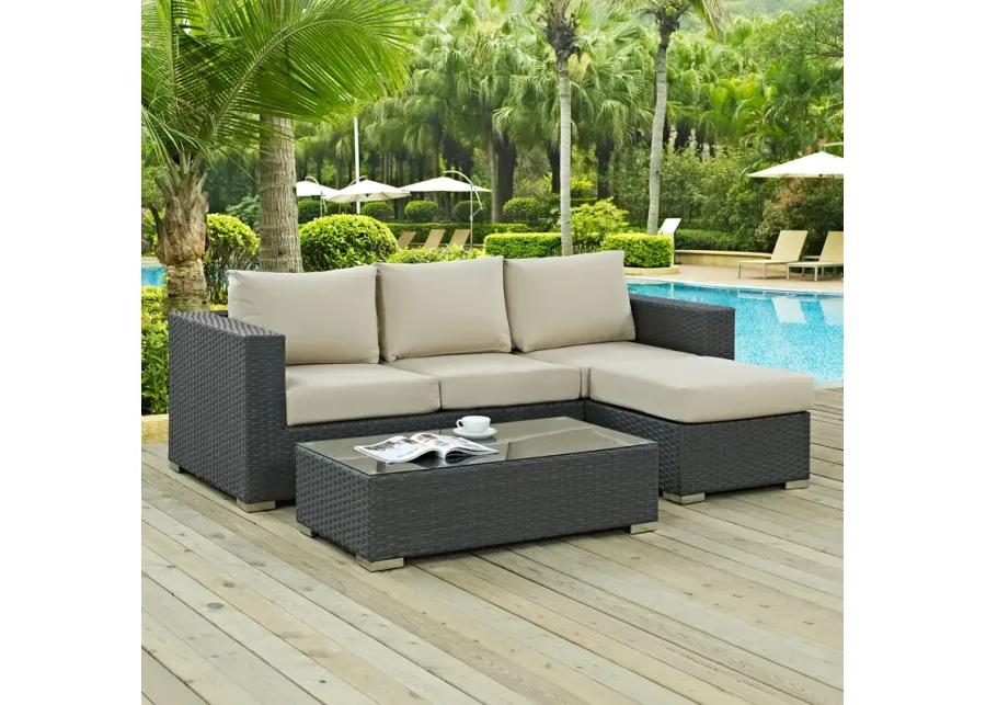 Sojourn 3-Piece Outdoor Sunbrella® Sectional Set