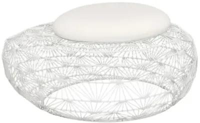 Wire Mesh Stone Stool with Cushion, SM