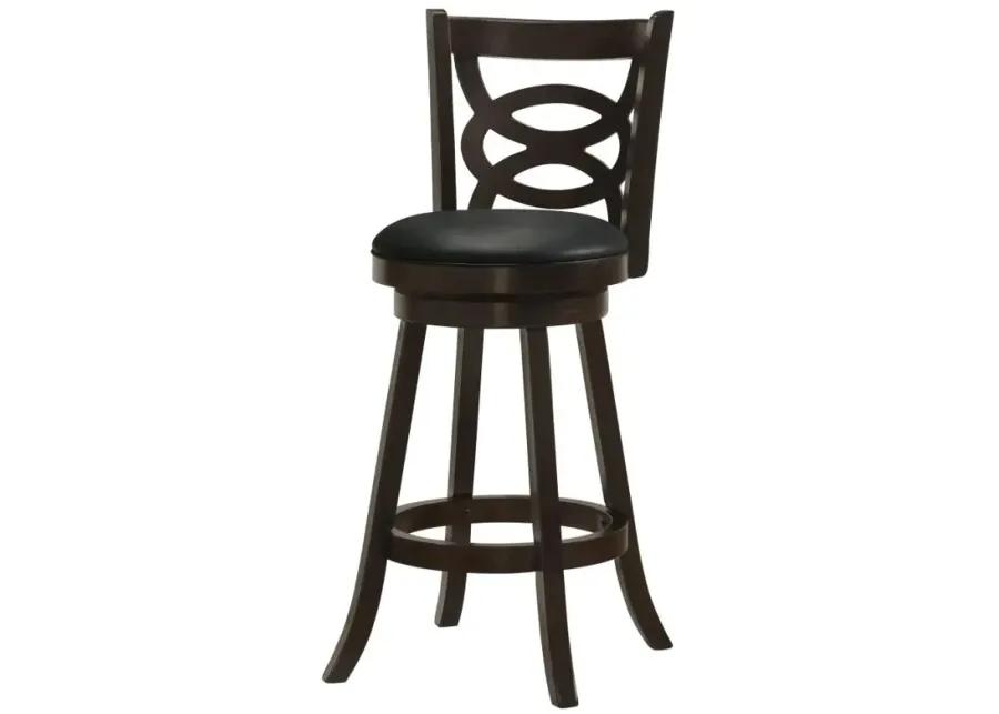 Calecita Swivel Bar Stools with Upholstered Seat Cappuccino (Set of 2)