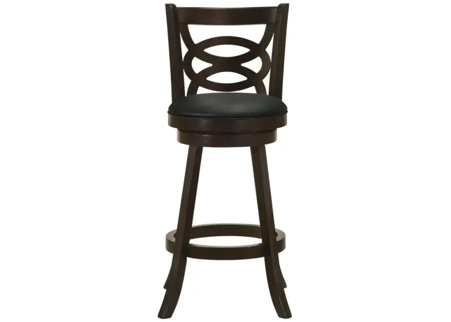 Calecita Swivel Bar Stools with Upholstered Seat Cappuccino (Set of 2)