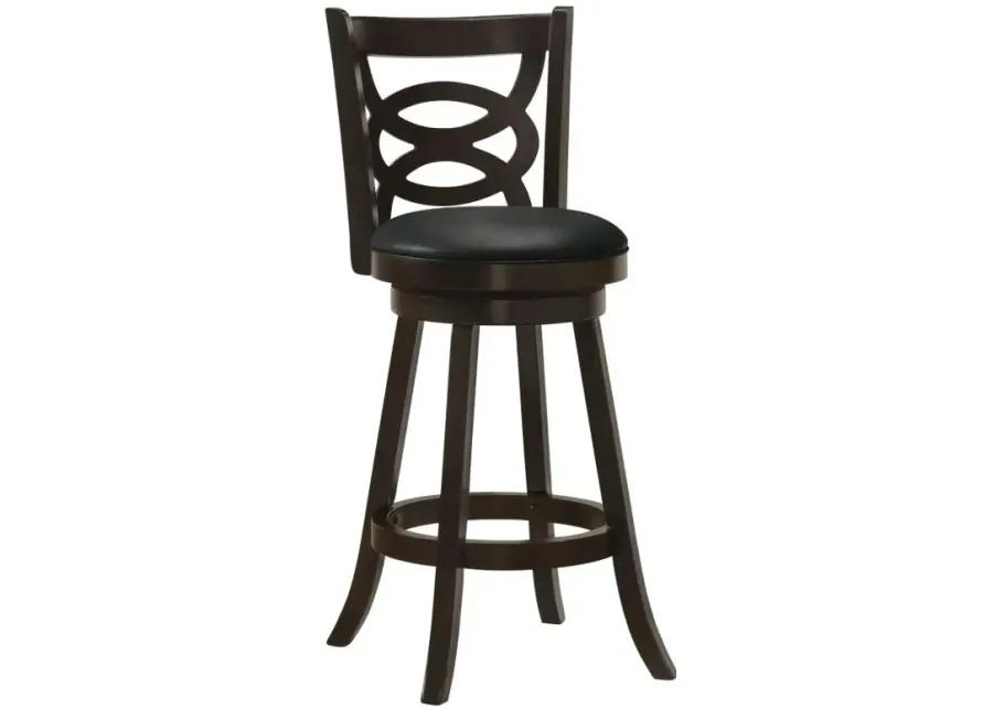 Calecita Swivel Bar Stools with Upholstered Seat Cappuccino (Set of 2)