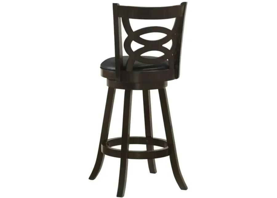 Calecita Swivel Bar Stools with Upholstered Seat Cappuccino (Set of 2)