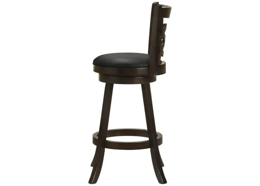 Calecita Swivel Bar Stools with Upholstered Seat Cappuccino (Set of 2)