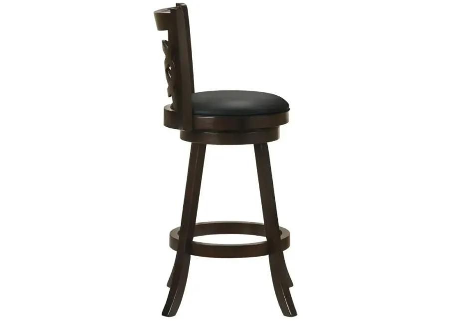 Calecita Swivel Bar Stools with Upholstered Seat Cappuccino (Set of 2)