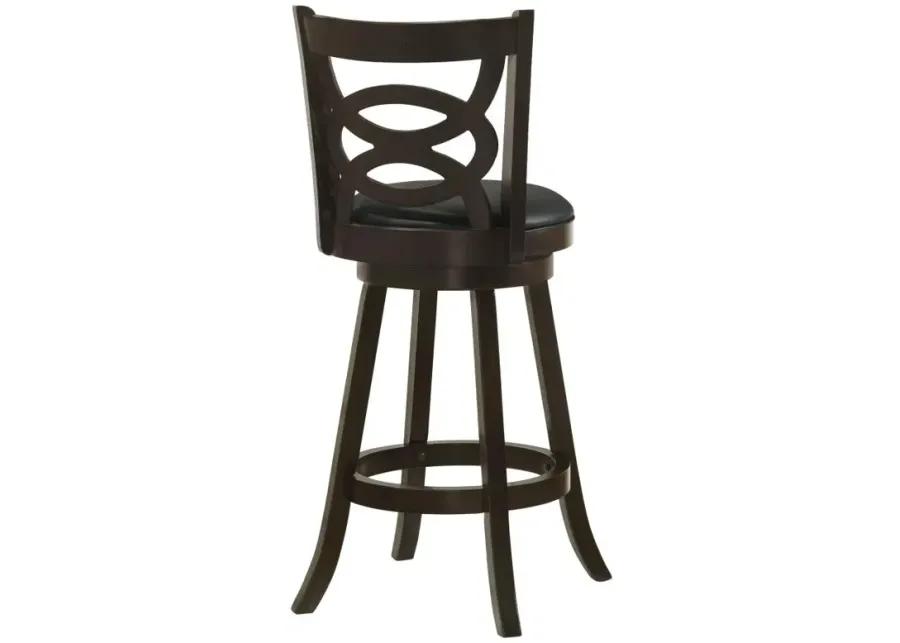 Calecita Swivel Bar Stools with Upholstered Seat Cappuccino (Set of 2)