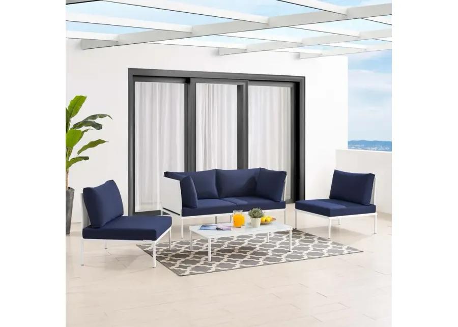 Harmony 4-Piece  Sunbrella® Outdoor Patio Aluminum Seating Set