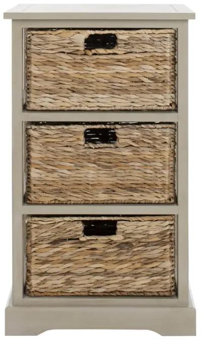 Halle 3 Wicker Basket Storage Side Table