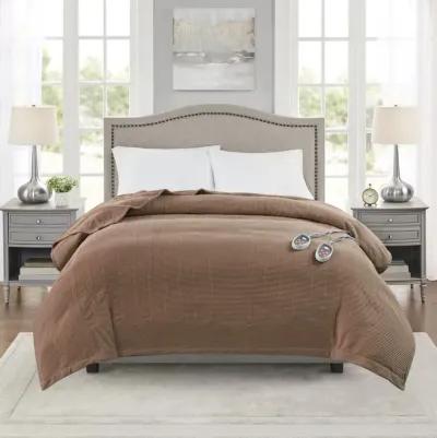 Beautyrest Electric Micro Fleece Brown Heated Blanket