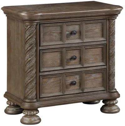 Emmett 3-drawer Nightstand Walnut