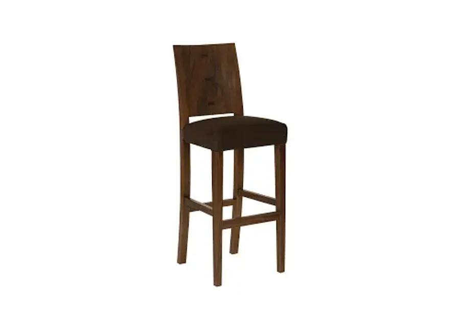 ophelia bar stool, chamcha wood, perfect brown