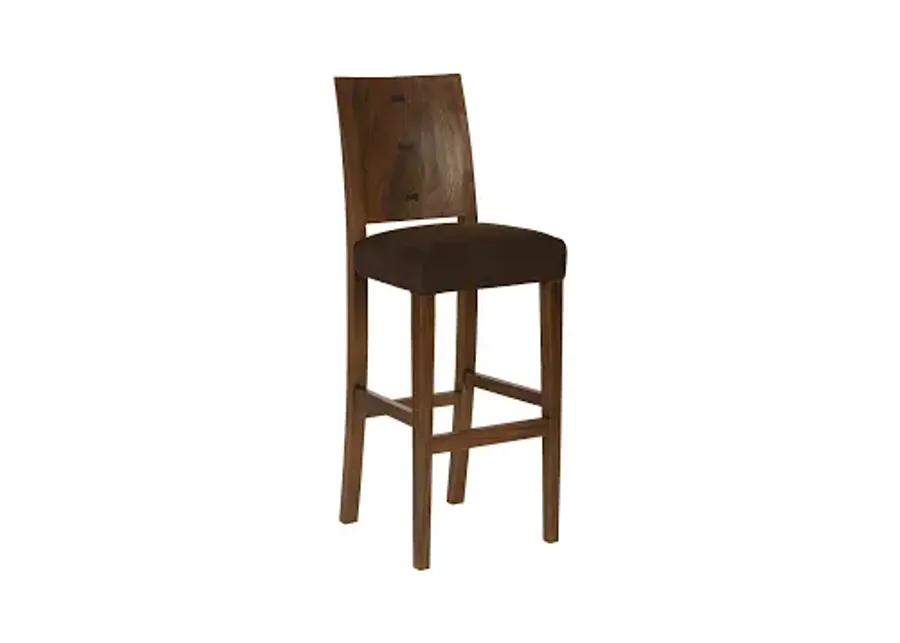 ophelia bar stool, chamcha wood, perfect brown